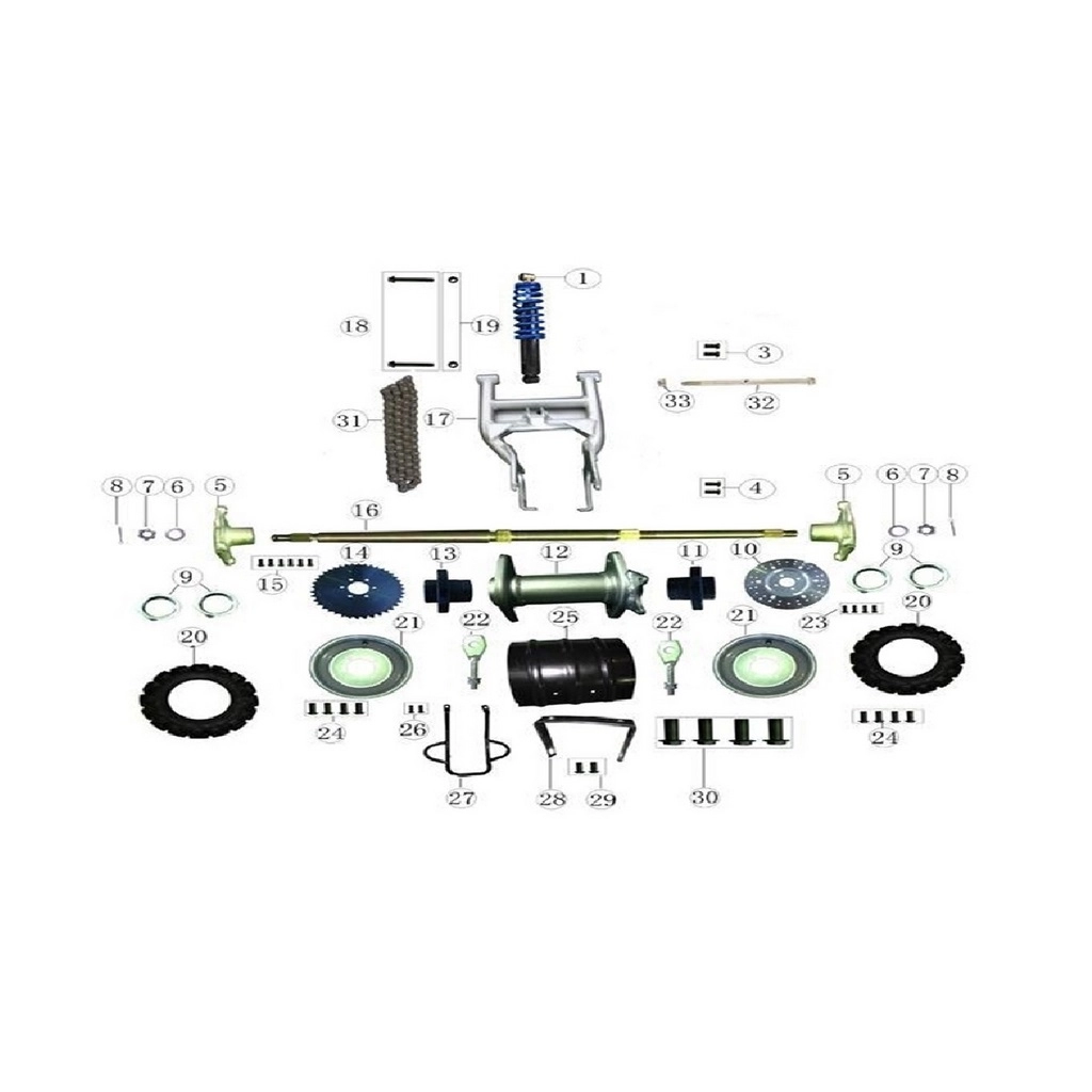 KUBA XY200STII MOTOR ZİNCİRİ #KM 20101